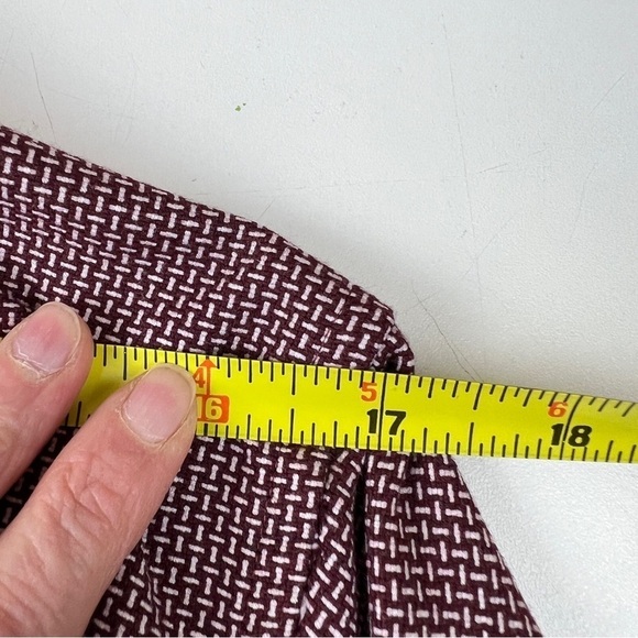 Men's Ted Baker Burgundy Casual Button up Up Shirt - Picture 7 of 8